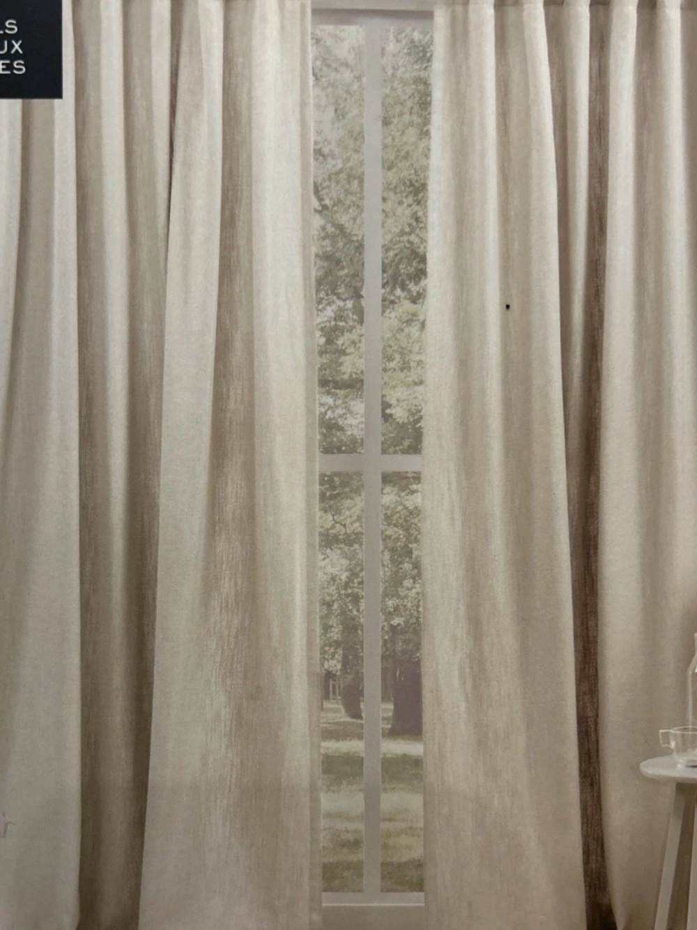 Ralph Lauren Window Curtains 2 Panels 54 x 84 Belgian Linen Back Tab Heavy